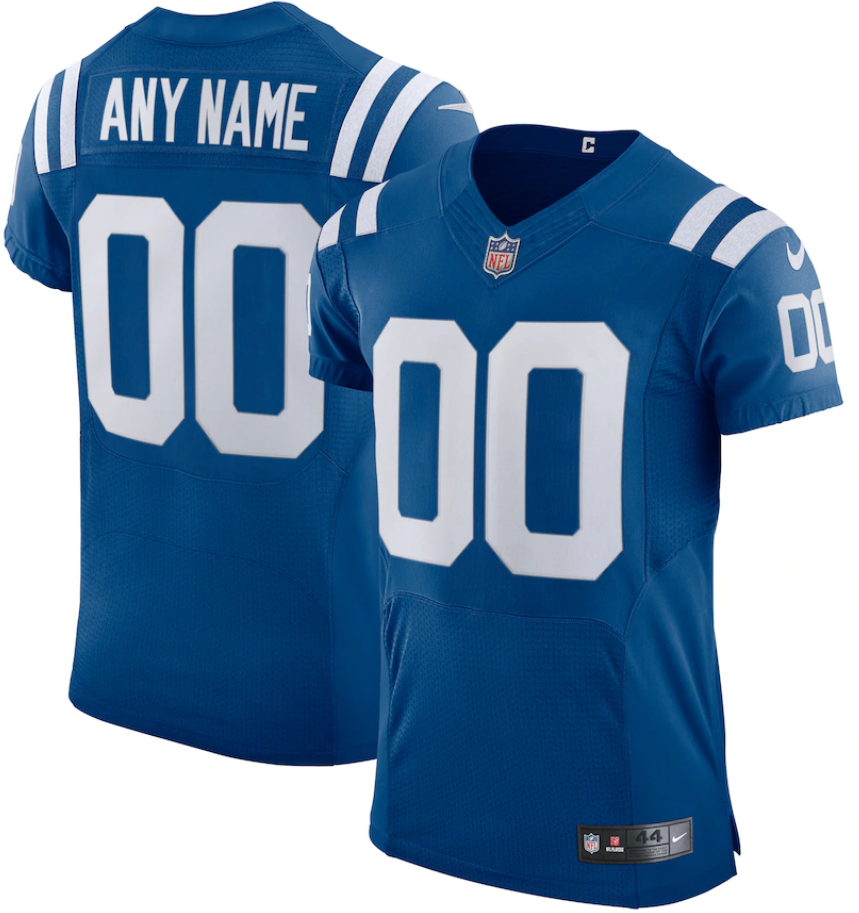 Men's Indianapolis Colts Customized Royal Vapor Elite Stitched Jersey